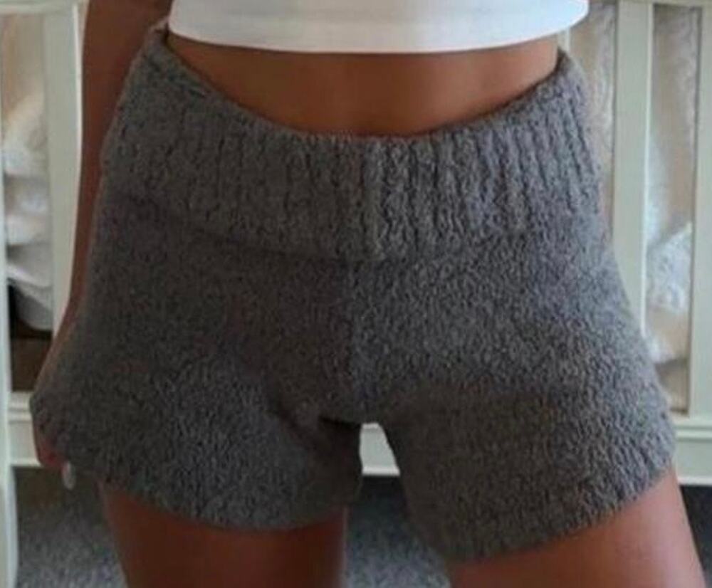 fuzzy SKIMS Cozy Knit lounge shorts, 58$